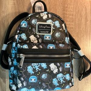 Loungefly Disney Parks Haunted Mansion Backpack - Black and Blue